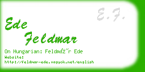 ede feldmar business card